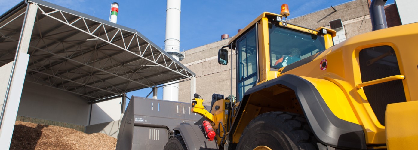 Construction site with heavy equipment