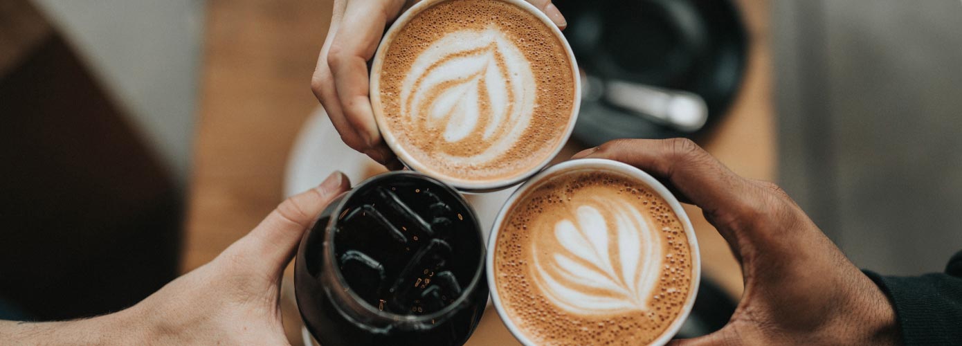 Team having coffee